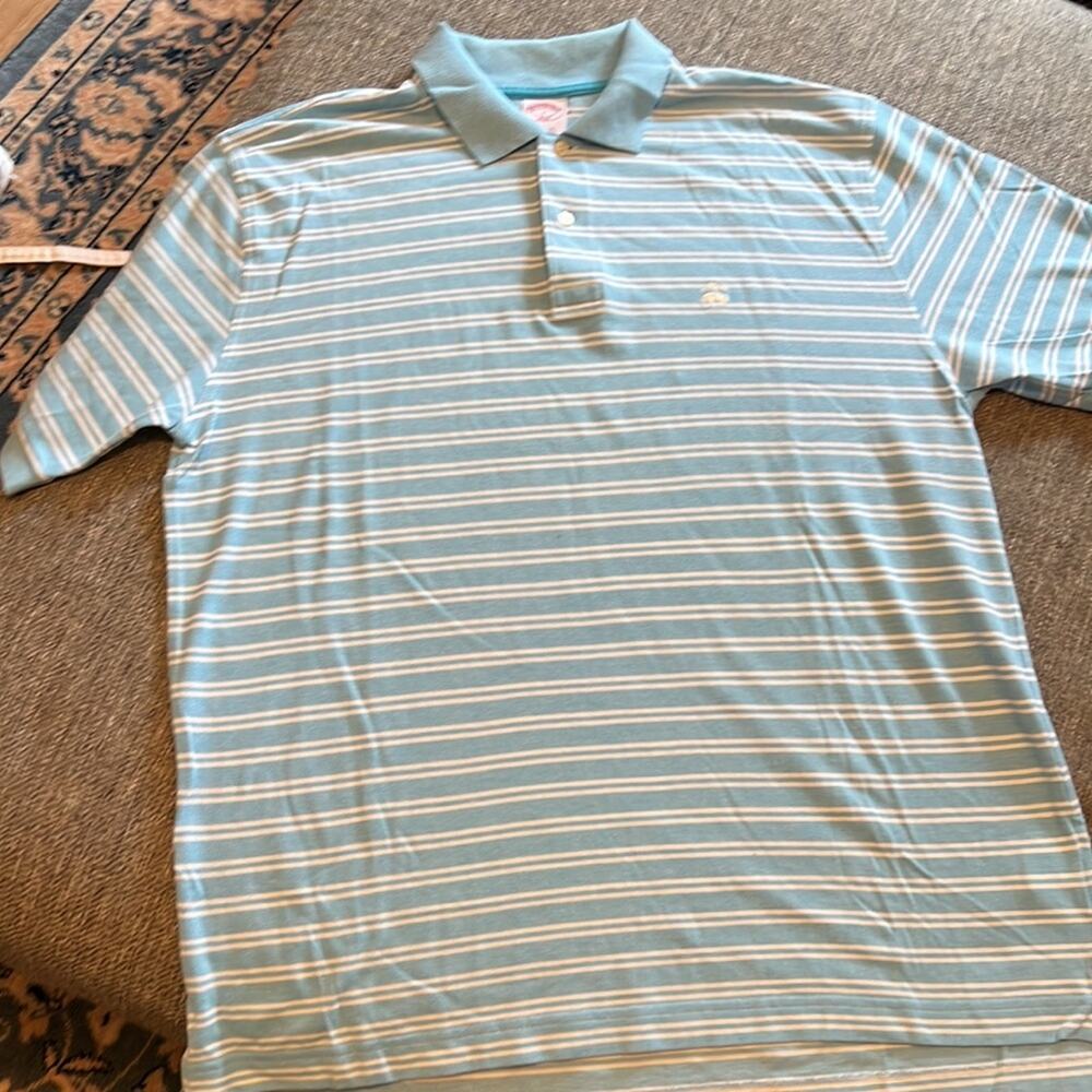 2 (two) vintage brooks brothers 346 striped polos size large, regular fit - Picture 3 of 11